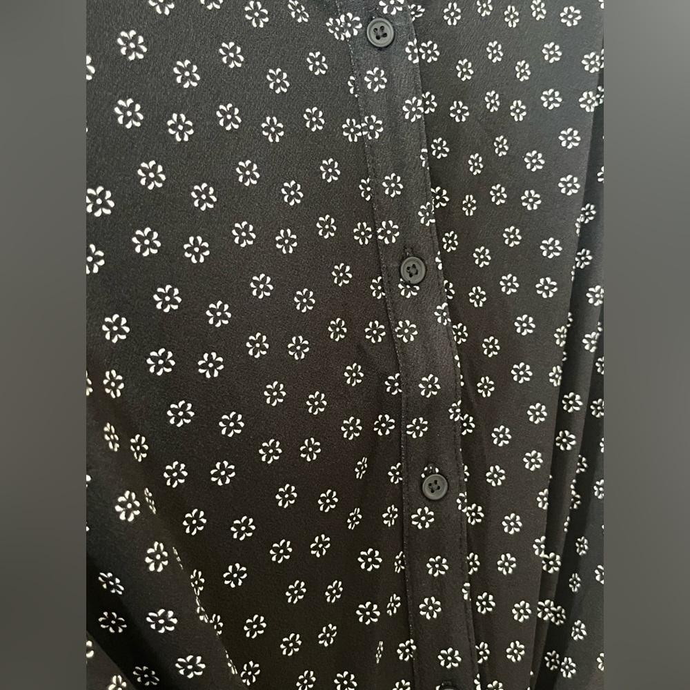 NWOT Adrianna Papell Black Sleeveless Tie-Front Top with Collar Women’s Size XL - Picture 5 of 13